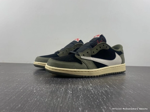 Official Maikesneakers OLIVE' DM7866-002 SP SCOTT TRAVIS X 'BLACK JORDAN 1 OG AIR LOW 0729